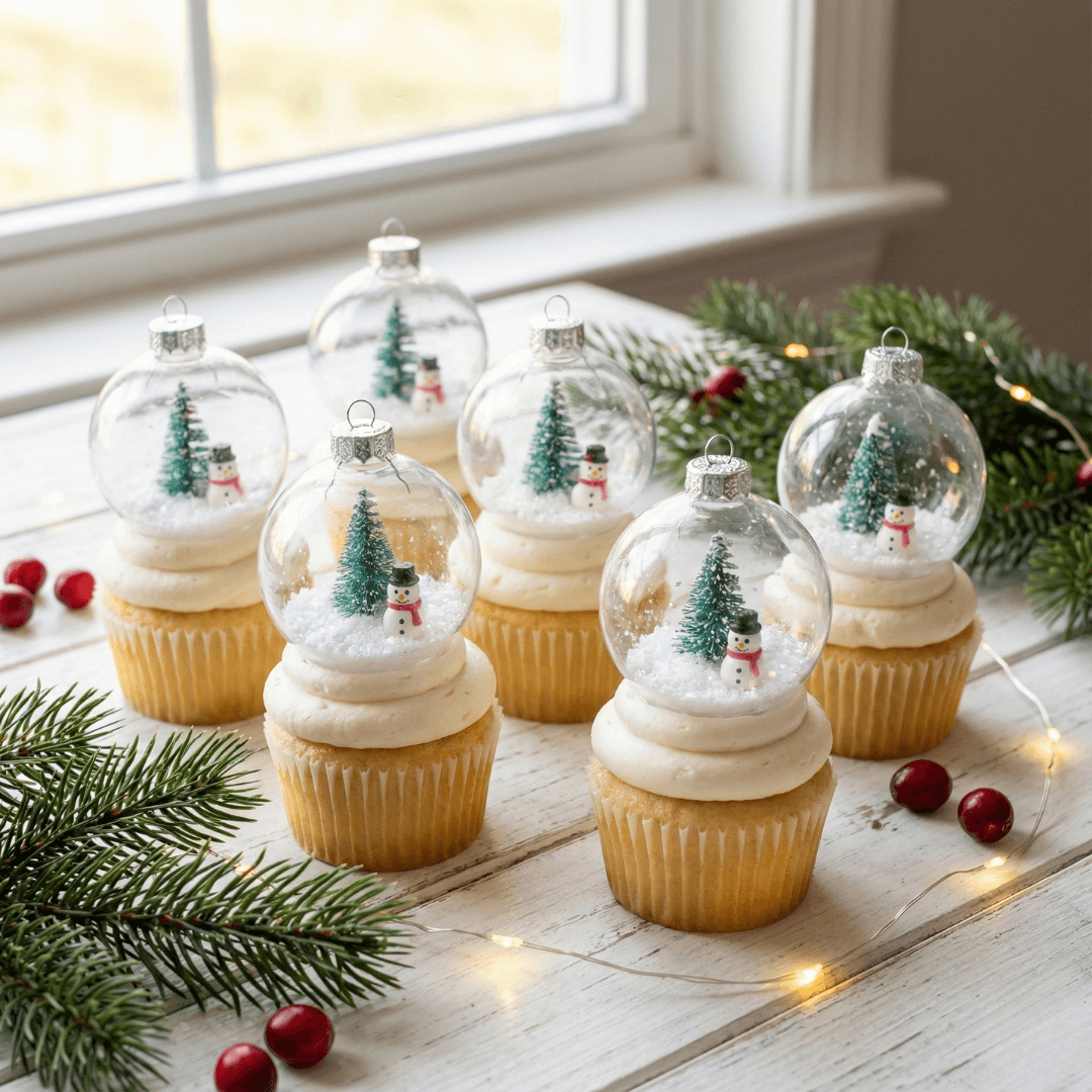 Easy No‑Bake Snow Globe Cupcakes Using Store‑Bought Cupcakes (Festive Tutorial)