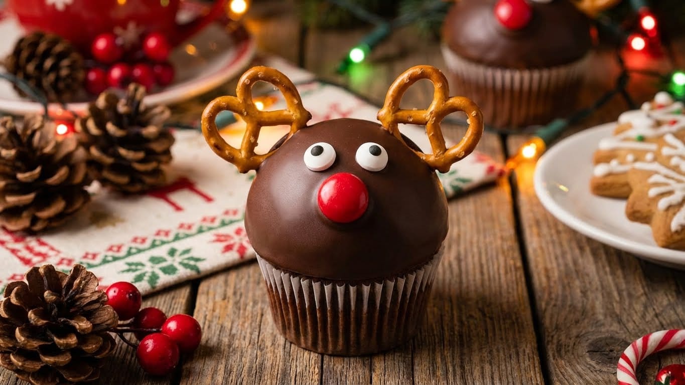Rudolph Cupcakes: Easy Christmas Treats with Candy Eyes