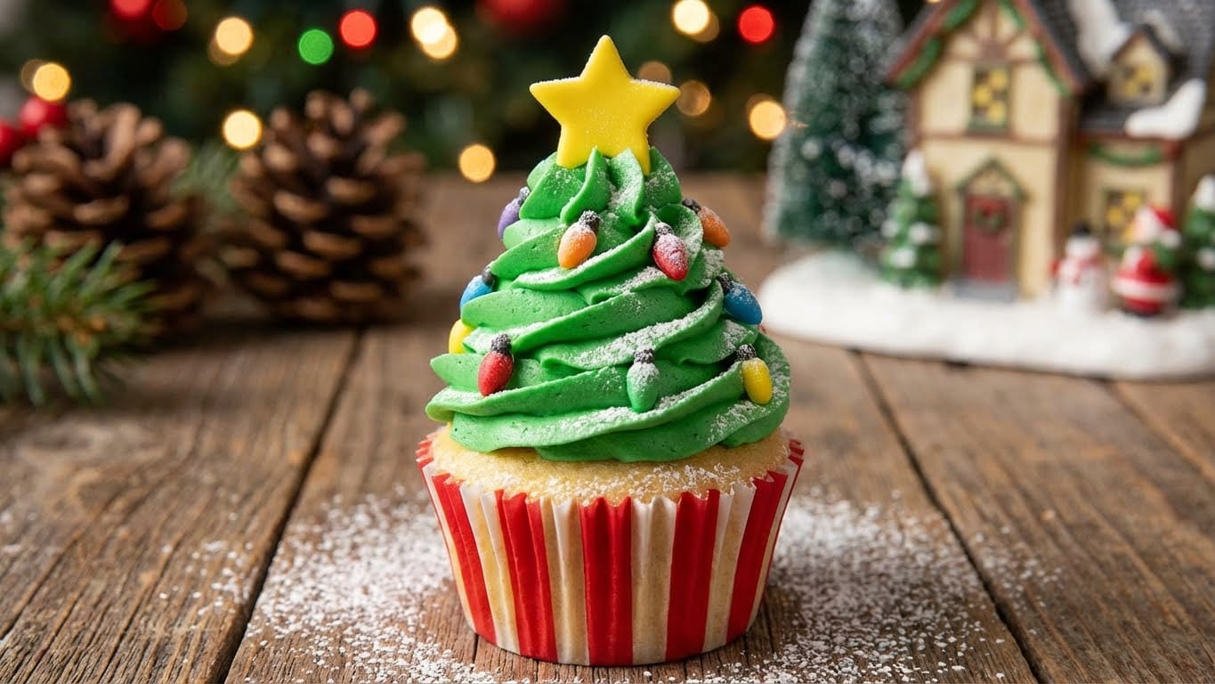 Magical Christmas Tree Cupcakes for Stunning Holidays