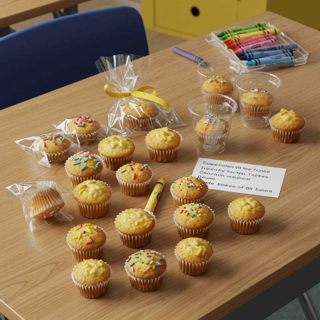 Classroom-friendly mini cupcakes individually packed for preschoolers