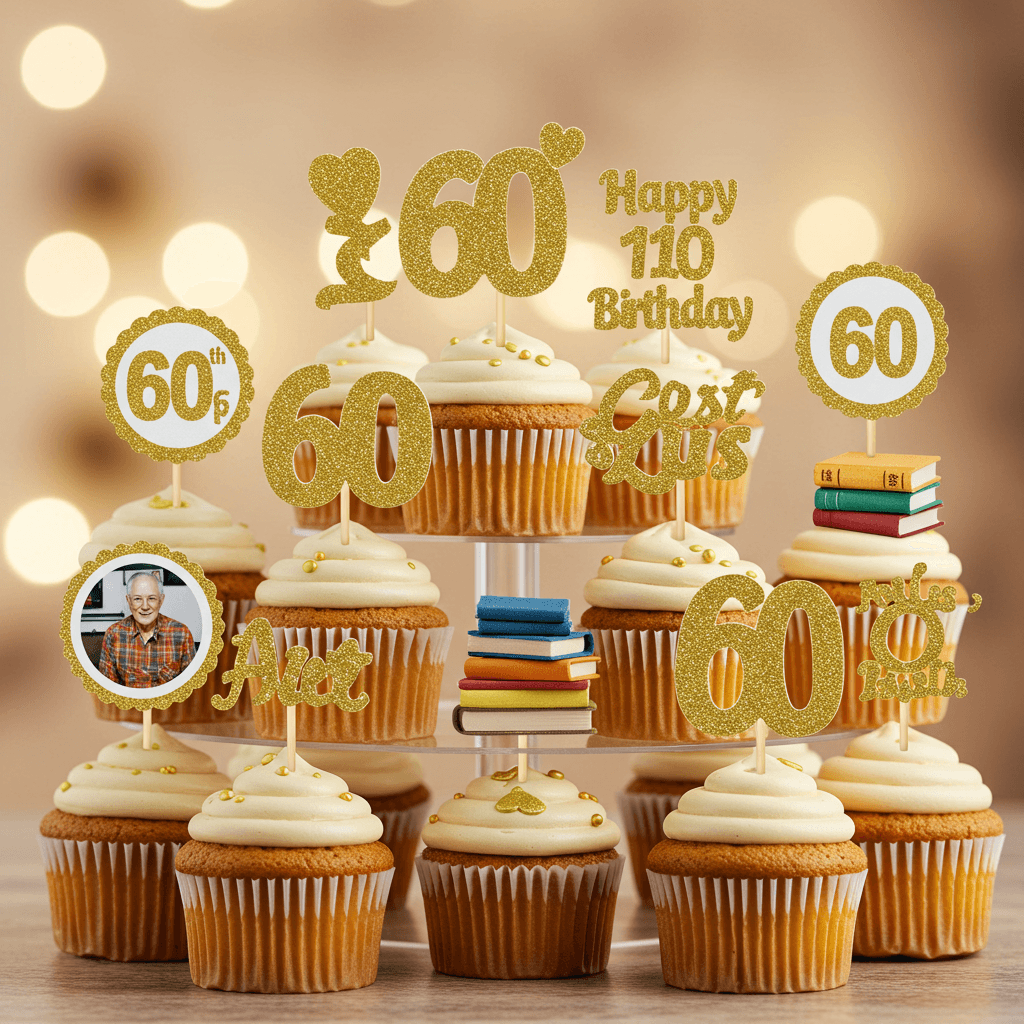 Retirement or 60th Birthday Cupcake Themes