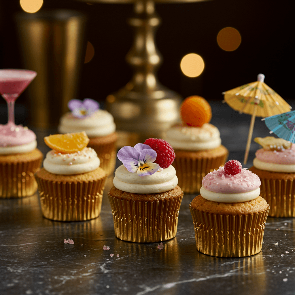 Sophisticated cupcakes for adult birthday celebrations