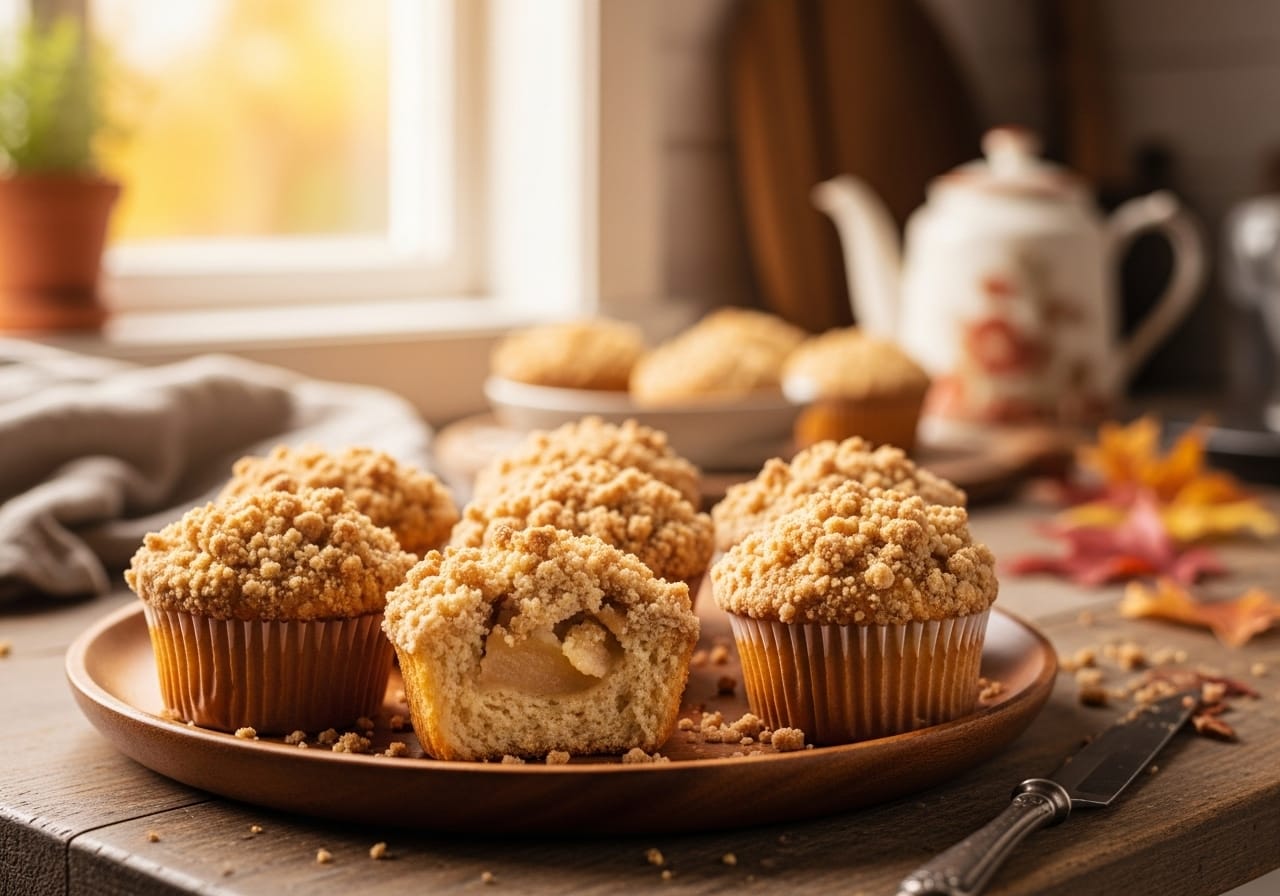 Comforting Apple Crumble Cupcakes with an Epic Crunch