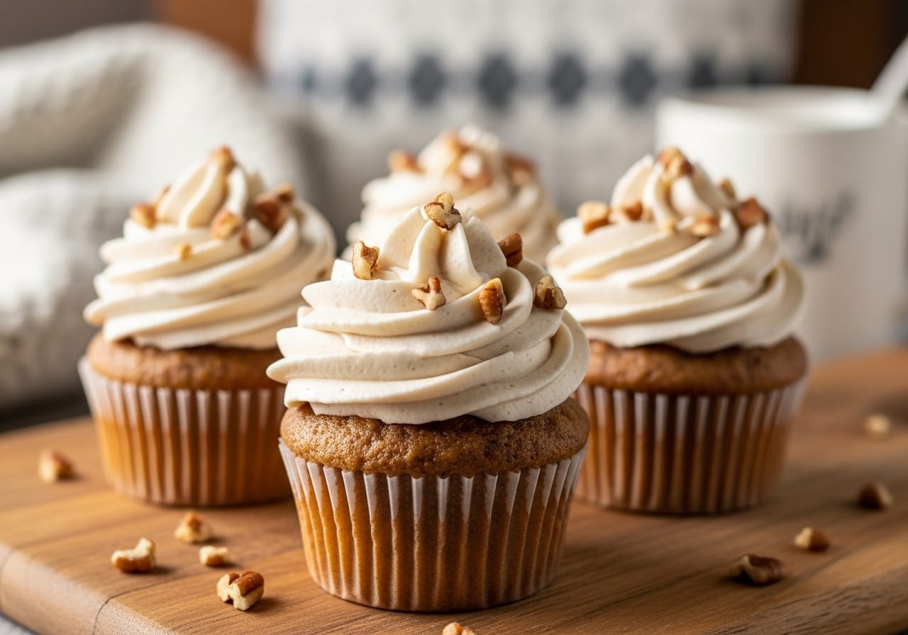 Wholesome Dairy-Free Pecan Cupcakes with Incredible Crunch