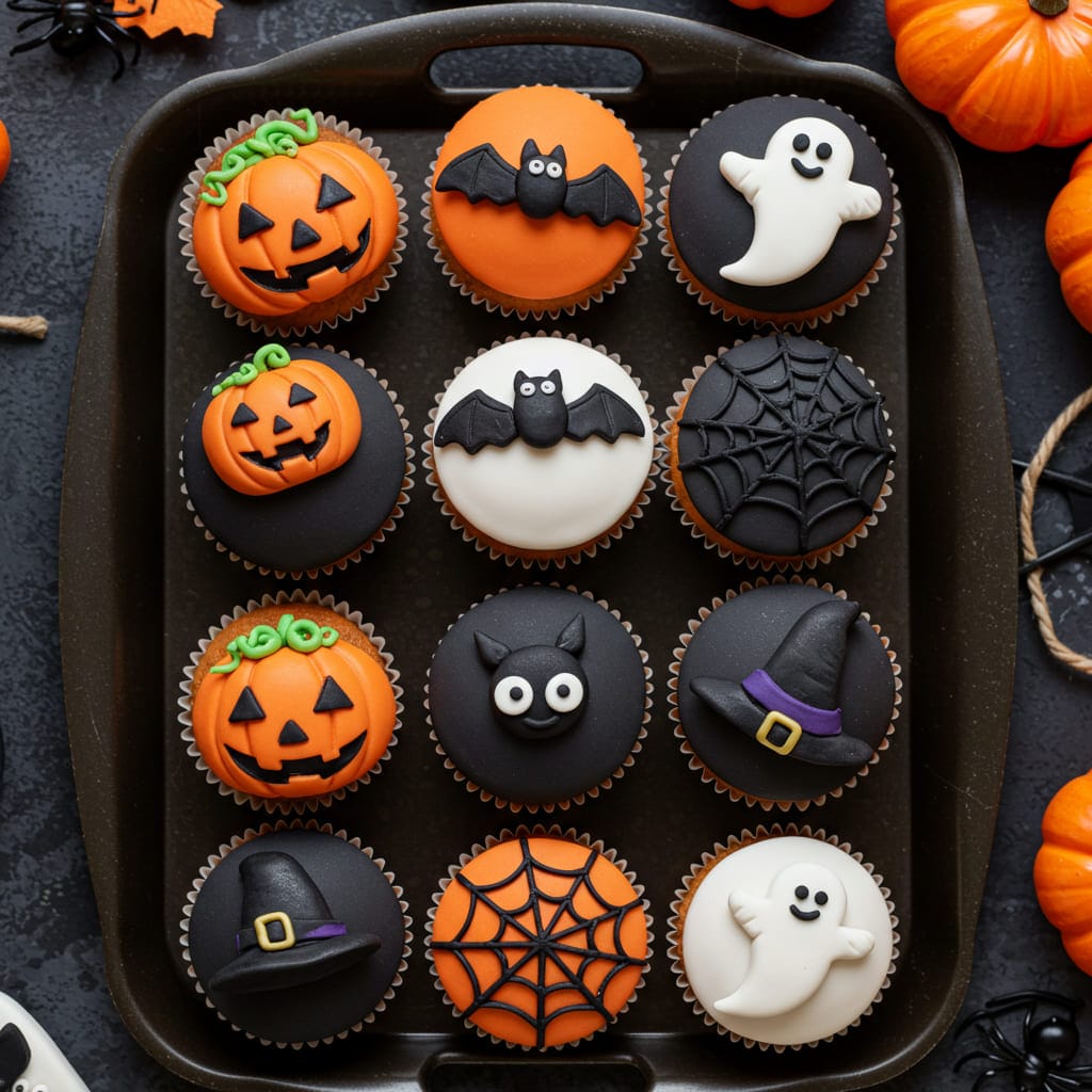 Creative Fondant Halloween Cupcakes – Spooky &amp; Fun Designs