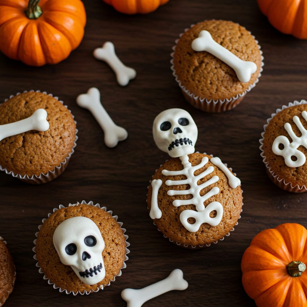 Irresistible Spine-Chilling Skeleton Cupcakes for Halloween