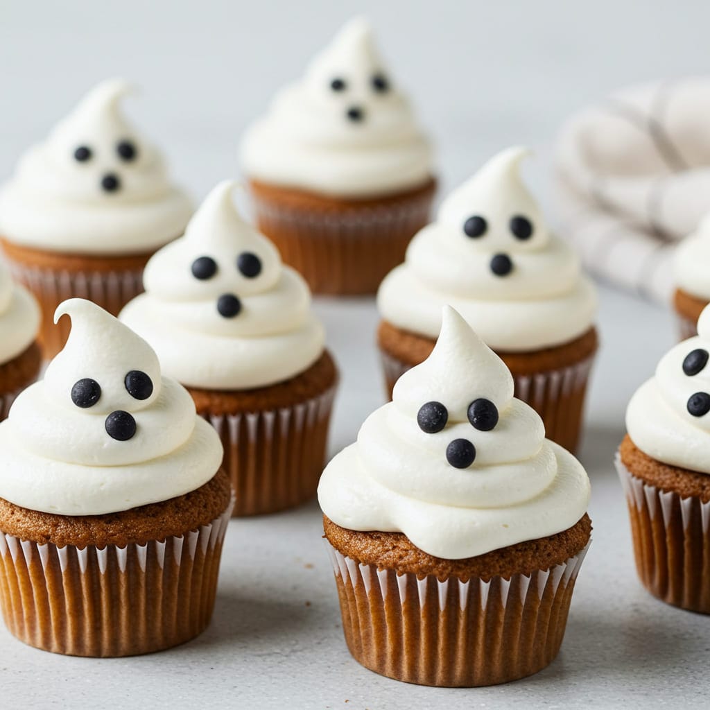 Vegan Ghost Cupcakes