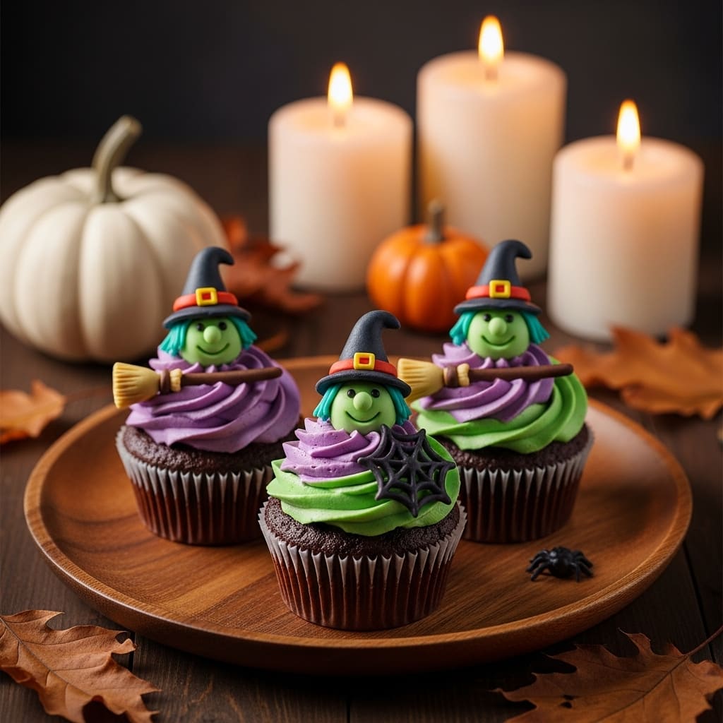 Low-Carb Witch Cupcakes | Healthy Halloween Treats
