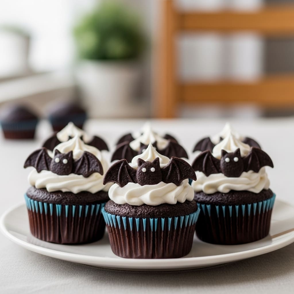 Sugar-Free Bat Cupcakes