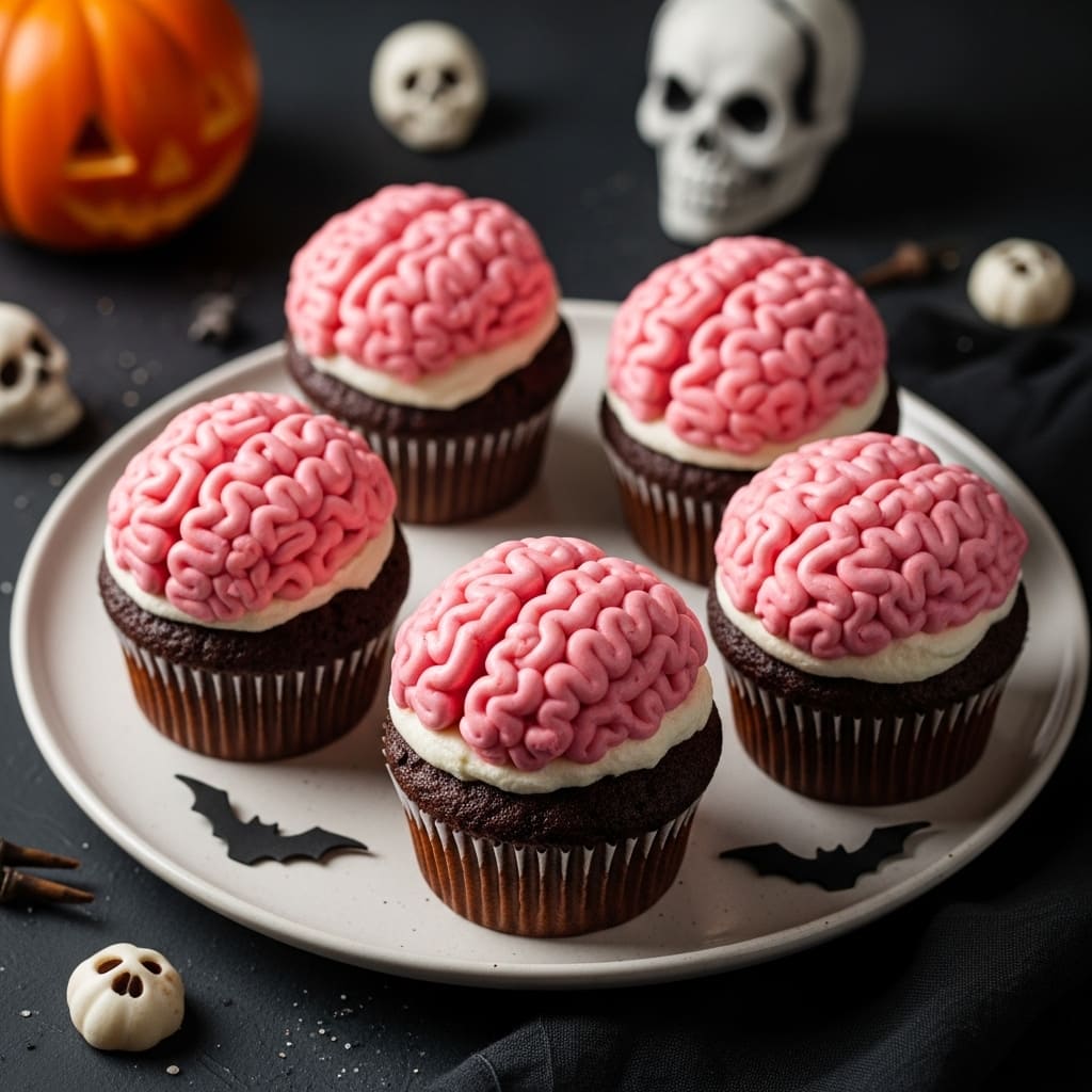 Brain Swirl Buttercream Method | Creepy Halloween Frosting