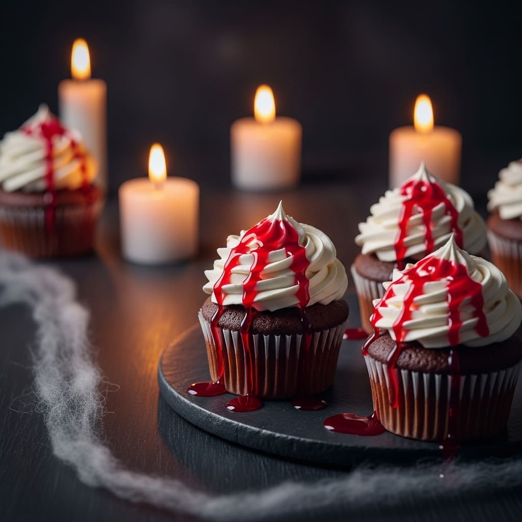 Bloody Drip Frosting Technique | Spooky Cupcake Decoration