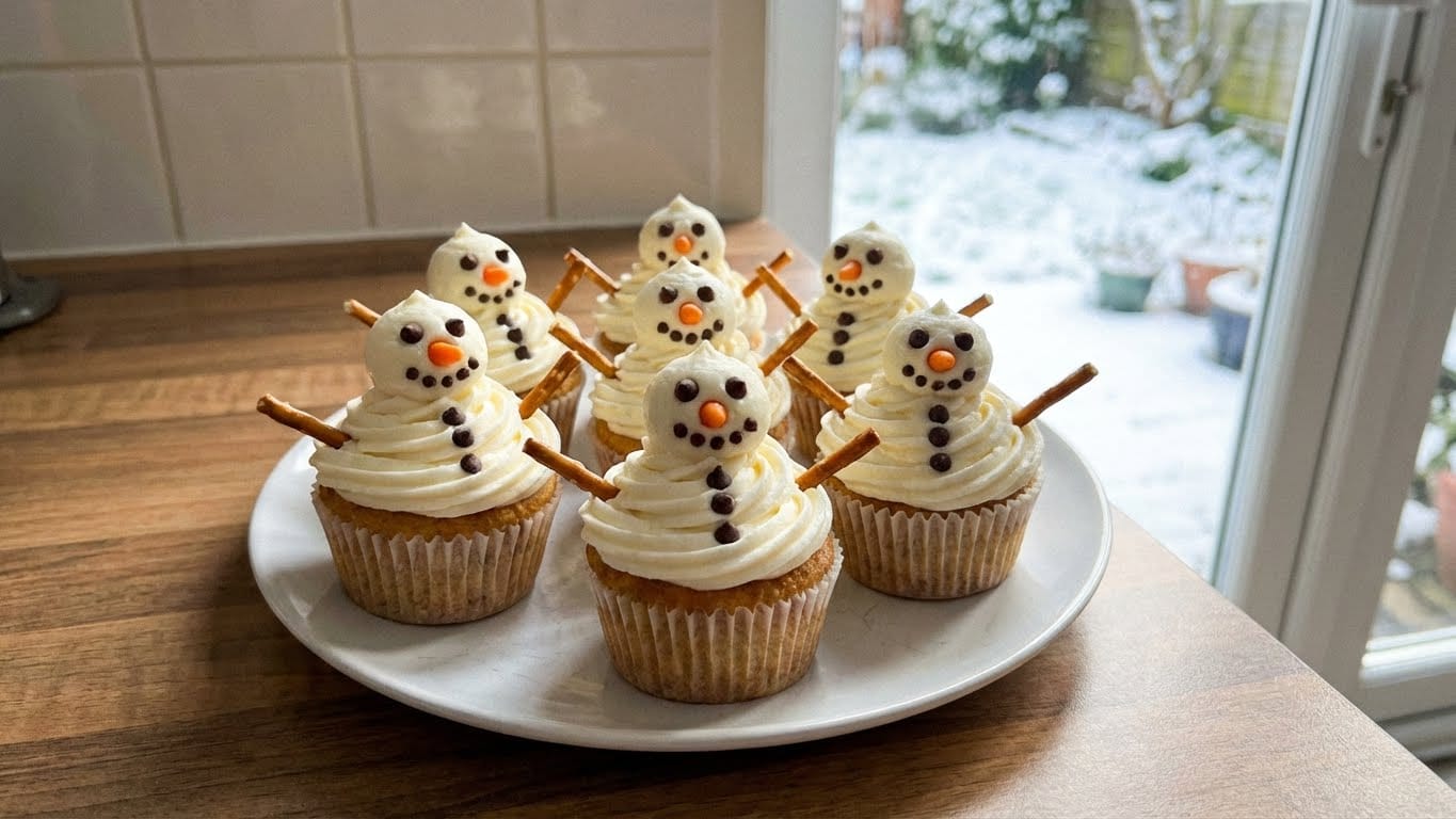 Adorable Snowman Cupcakes for a Powerful Winter Smile