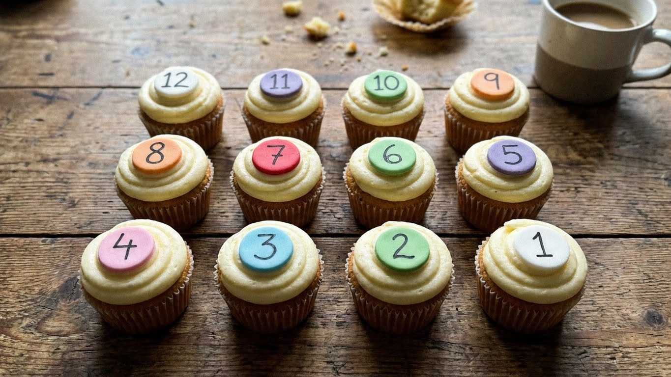 Fun Countdown Cupcakes for New Year’s That Build Excitement