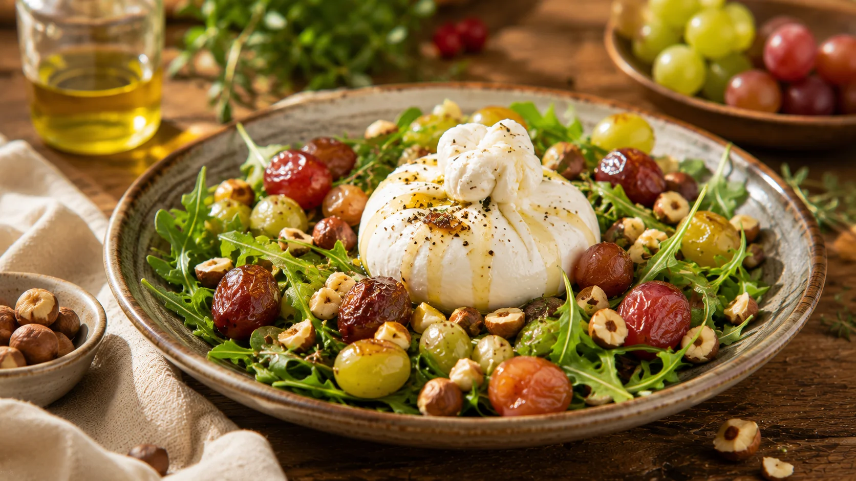 The Ultimate Salade Burrata with Roasted Raisins &amp; Hazelnuts: A Restaurant-Quality Salad You’ll Make Again and Again