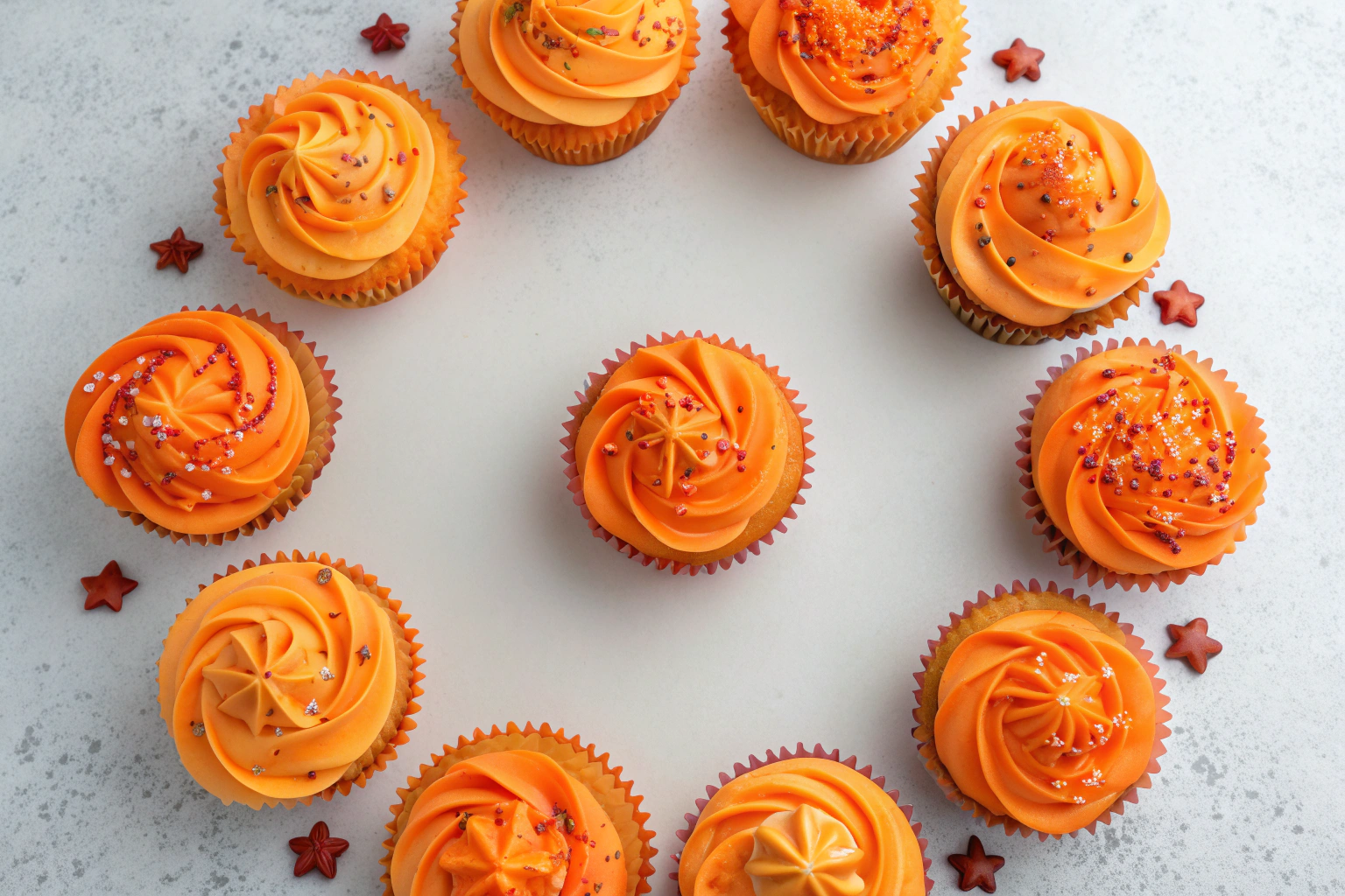 Orange-Themed Cupcakes That Are a Spooky Hit for Halloween