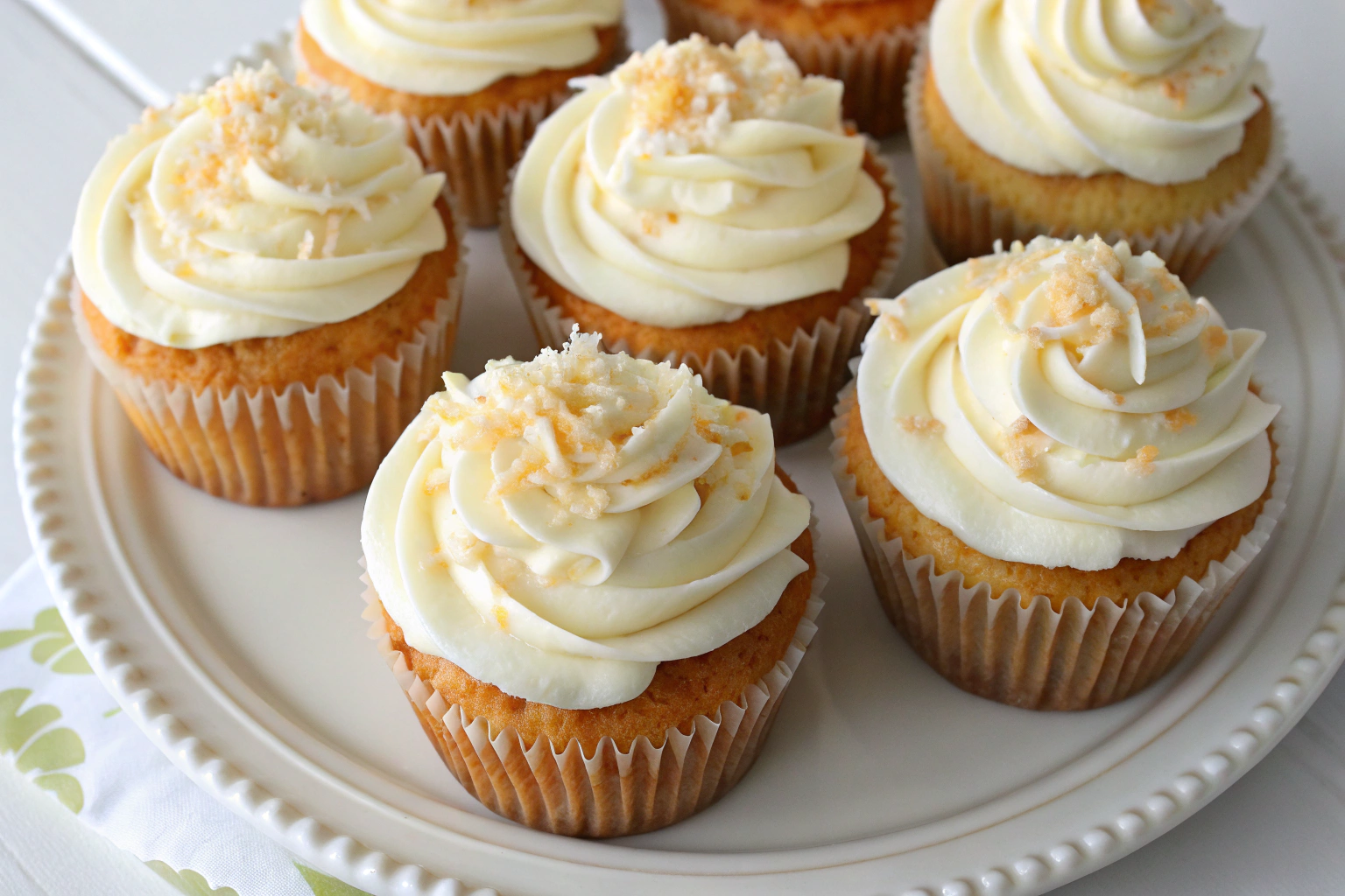 Soft &amp; Fluffy Coconut Cupcakes – Light Holiday Dessert