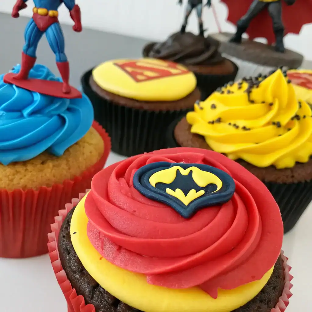 superhero cupcakes